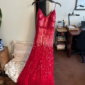 Elegant Red Prom or Evening Gown